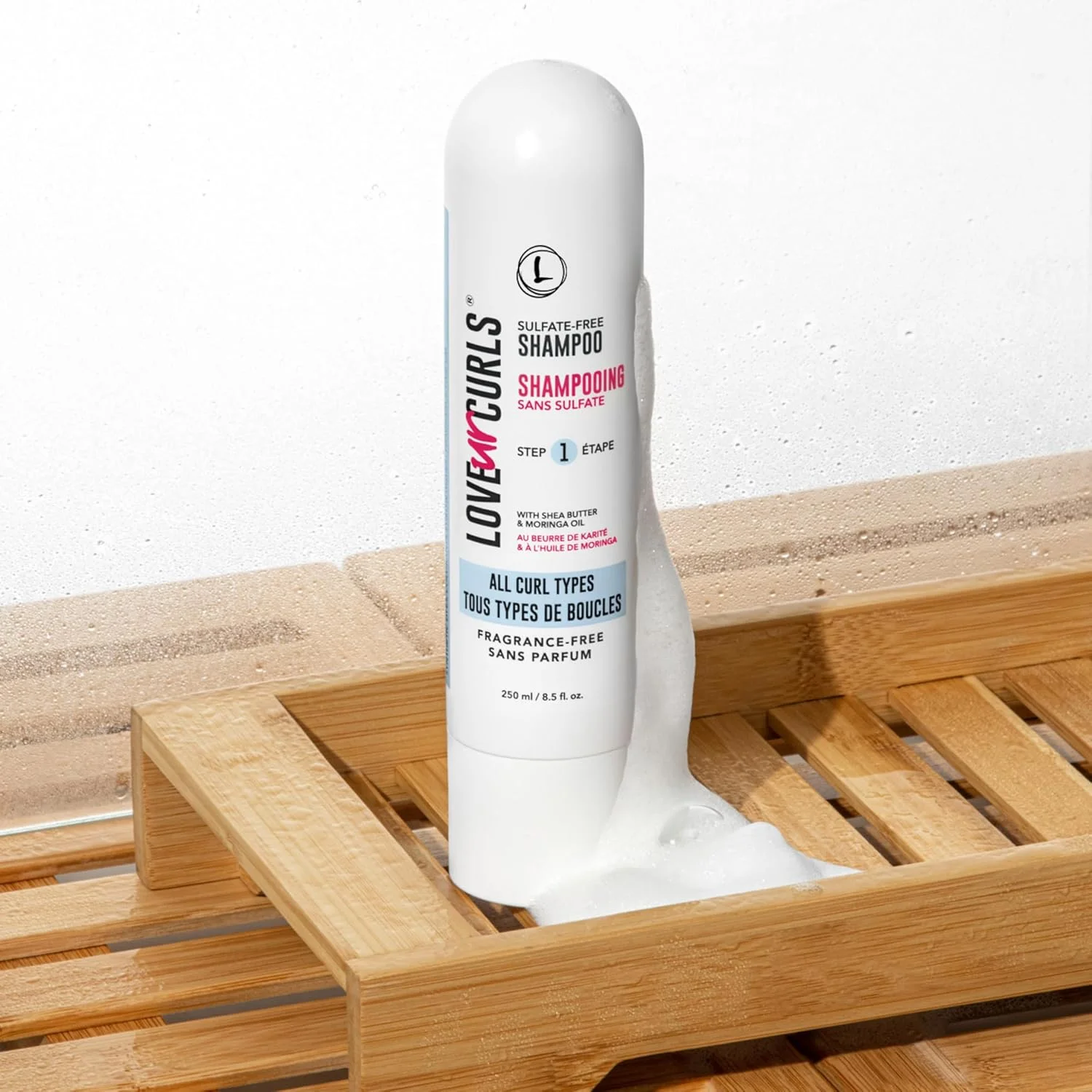 لاو یوور کرلز - شامپو بدون عطر، مرطوب کننده و پاک کننده پوست سر برای موهای فر، موج دار یا مجعد، وگان و بدون سیلیکون، 250 میلی لیتر