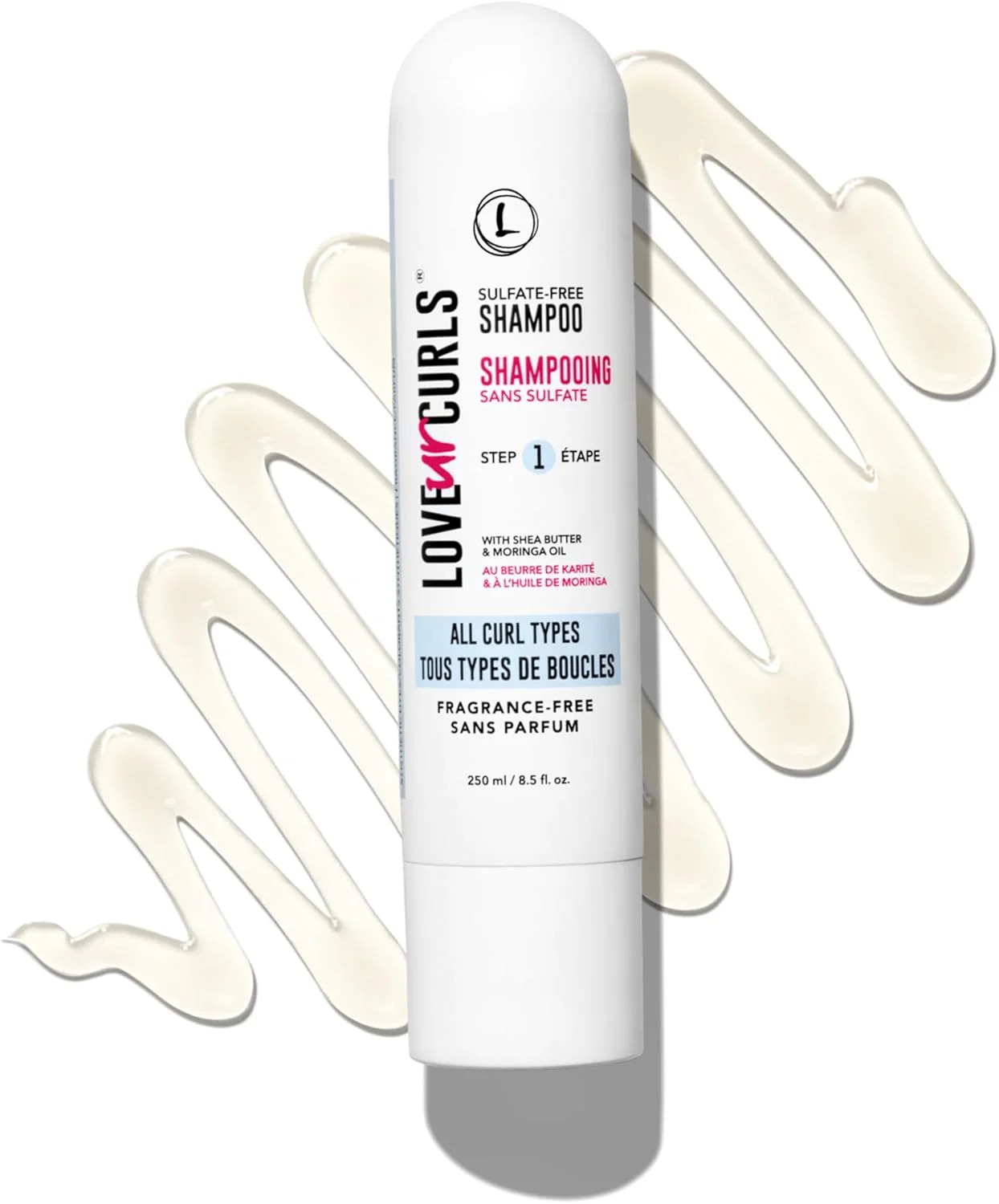 لاو یوور کرلز - شامپو بدون عطر، مرطوب کننده و پاک کننده پوست سر برای موهای فر، موج دار یا مجعد، وگان و بدون سیلیکون، 250 میلی لیتر