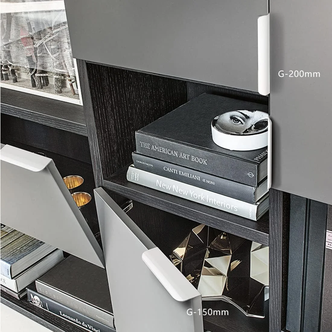 بسته 6 عددی دستگیره مخفی کابینت BOOLSFMAM، دستگیره آشپزخانه سفید خالص، دستگیره درب، دستگیره کشو، مناسب برای کمد، اتاق خواب، حمام