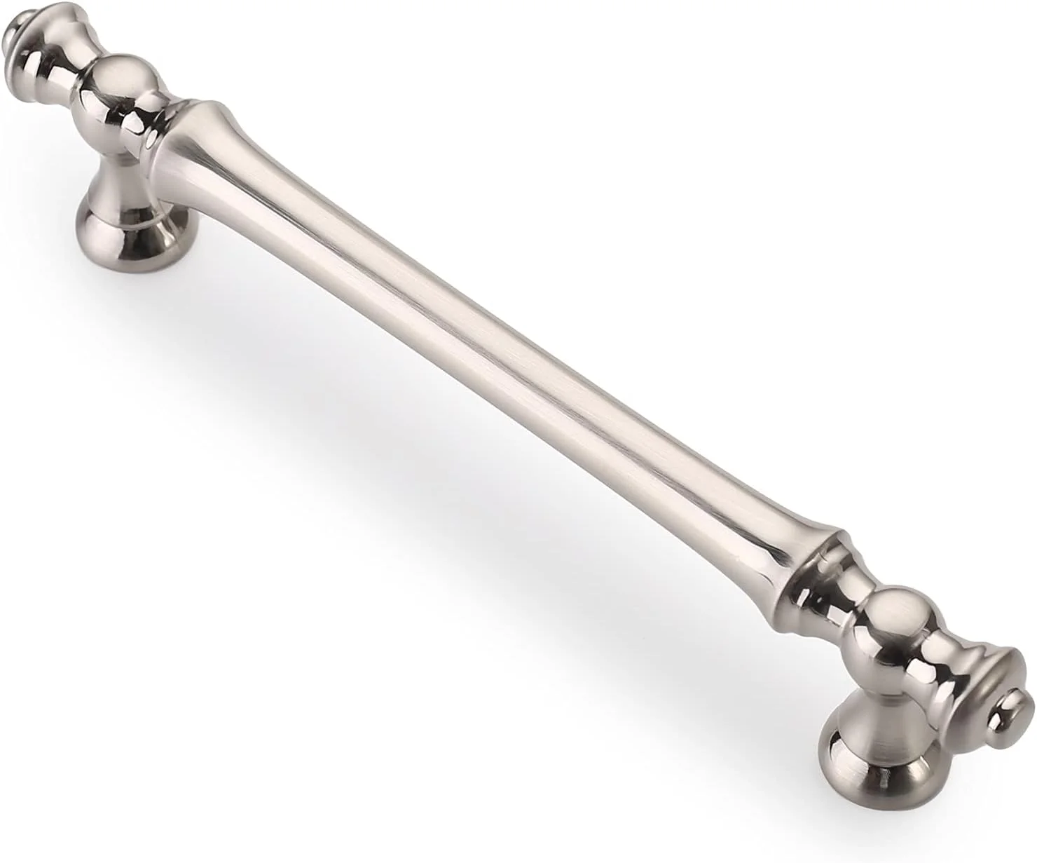 دستگیره کابینت آشپزخانه آسیدراما، بسته 10 عددی، 5 اینچی (128 میلی متر)، نیکل ساتن برس خورده، سخت افزار کابینت آشپزخانه برای دستگیره های کشو کمد و کشوهای دراور