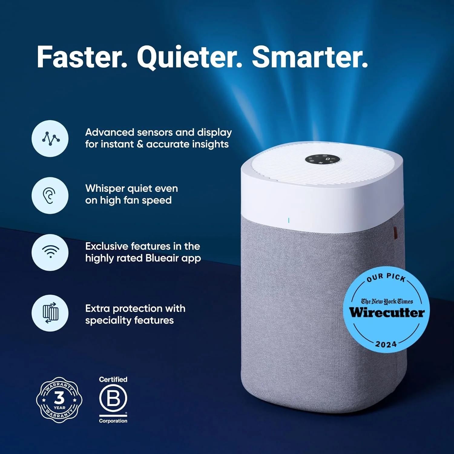 دستگاه تصفیه هوای بلوایر Blue Pure 211i Max مناسب برای اتاق های بزرگ تا 141 متر مربع - هوشمند، بی صدا، فناوری HEPASilent، از بین برنده آلرژن ها، شوره حیوانات خانگی، دود، گرد و غبار و کپک - ایده آل برای خانه و حیوانات خانگی دستگاه تصفیه هوای بلوایر Blue Pure 211i Max مناسب برای اتاق های بزرگ تا 141 متر مربع - هوشمند، بی صدا، فناوری HEPASilent، از بین برنده آلرژن ها، شوره حیوانات خانگی، دود، گرد و غبار و کپک - ایده آل برای خانه و حیوانات خانگی