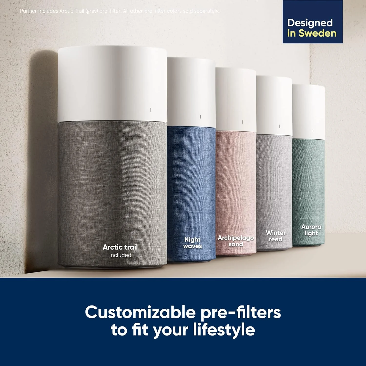 دستگاه تصفیه هوا بیورایر مدل Blue Pure 3410 Auto HEPA Silent مناسب برای فضای تا 86 متر مربع، خاکستری