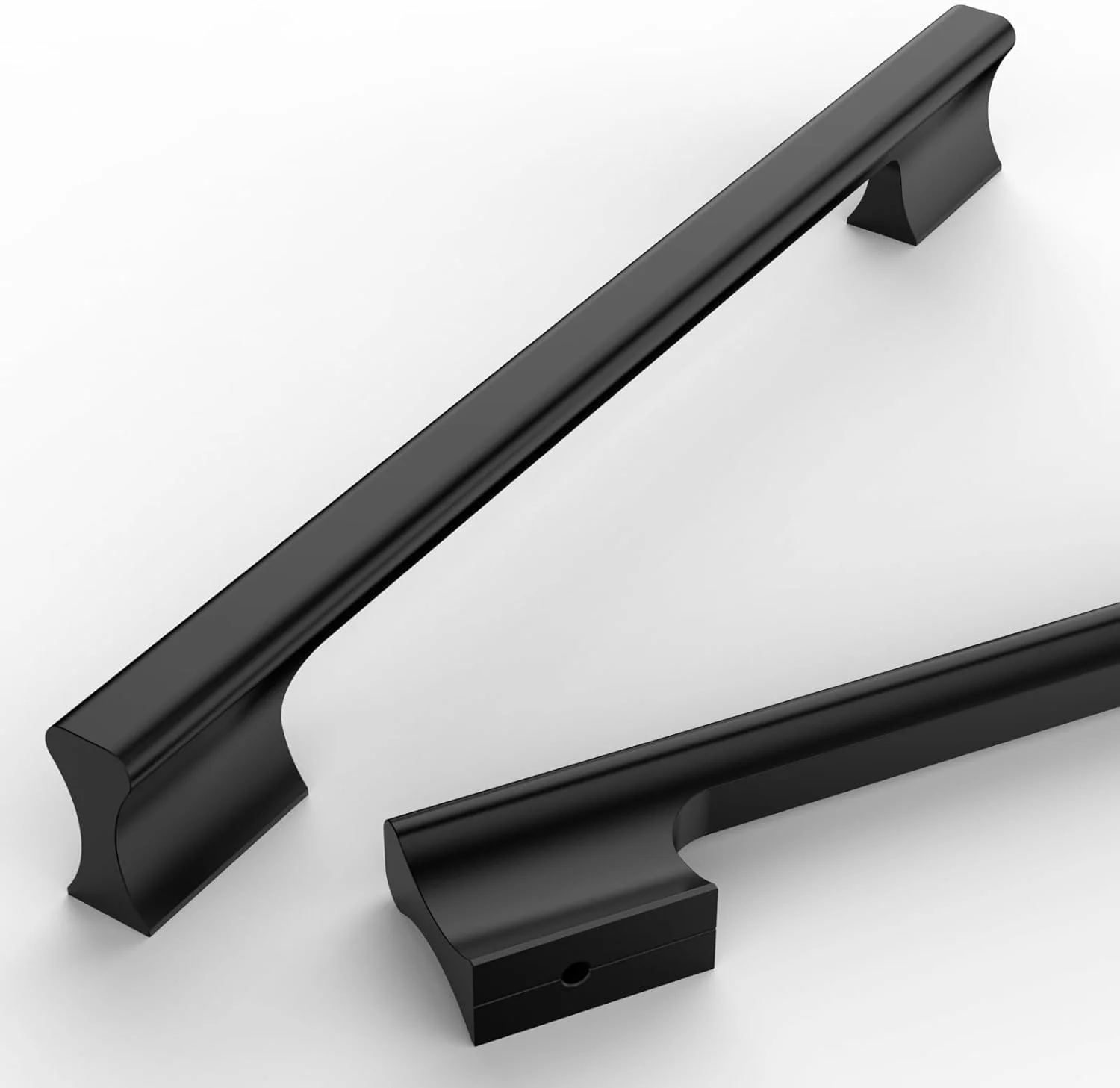 دستگیره کابینت آشپزخانه آسیدراما مدل 4504 بسته 10 عددی، 254 میلی‌متری، مشکی مات، دستگیره کشو، دستگیره کمد