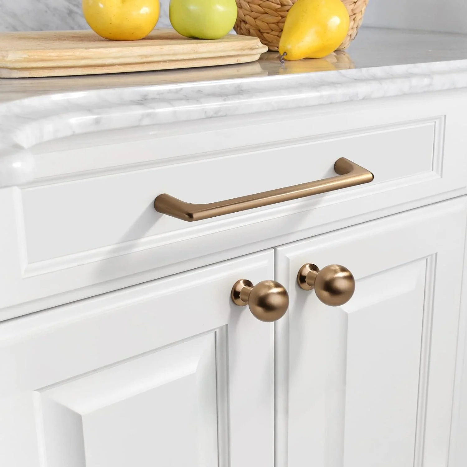 دستگیره کابینت آسیدراما، بسته 10 عددی، 5 اینچی (128 میلی‌متری)، برنزی شامپاین، دستگیره کمد، سخت افزار کابینت آشپزخانه، دستگیره کشو