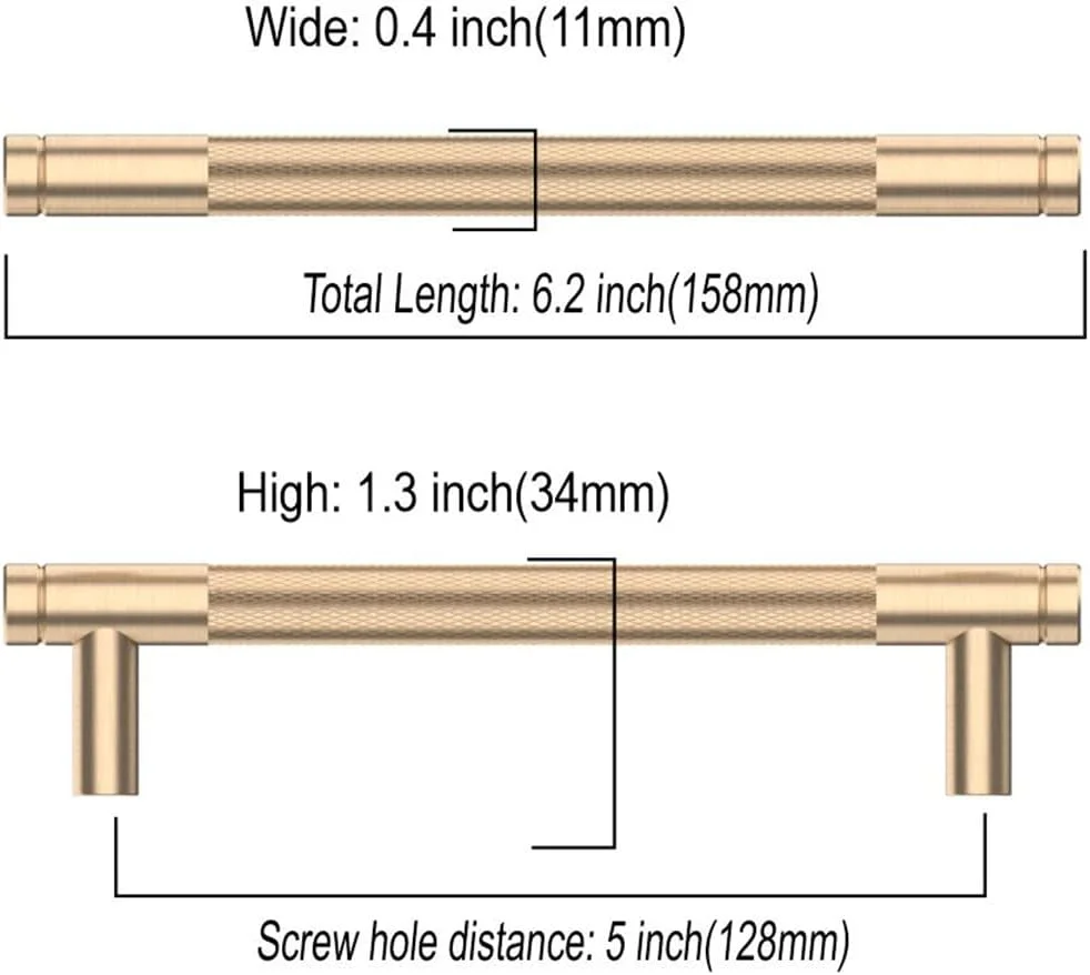 دستگیره کابینت طلایی آجدار آسیدراما، بسته 10 عددی، 5 اینچی (128 میلی متر)، دستگیره کمد، سخت افزار کابینت آشپزخانه، مناسب برای کشو و کمد دستگیره کابینت طلایی آجدار آسیدراما، بسته 10 عددی، 5 اینچی (128 میلی متر)، دستگیره کمد، سخت افزار کابینت آشپزخانه، مناسب برای کشو و کمد