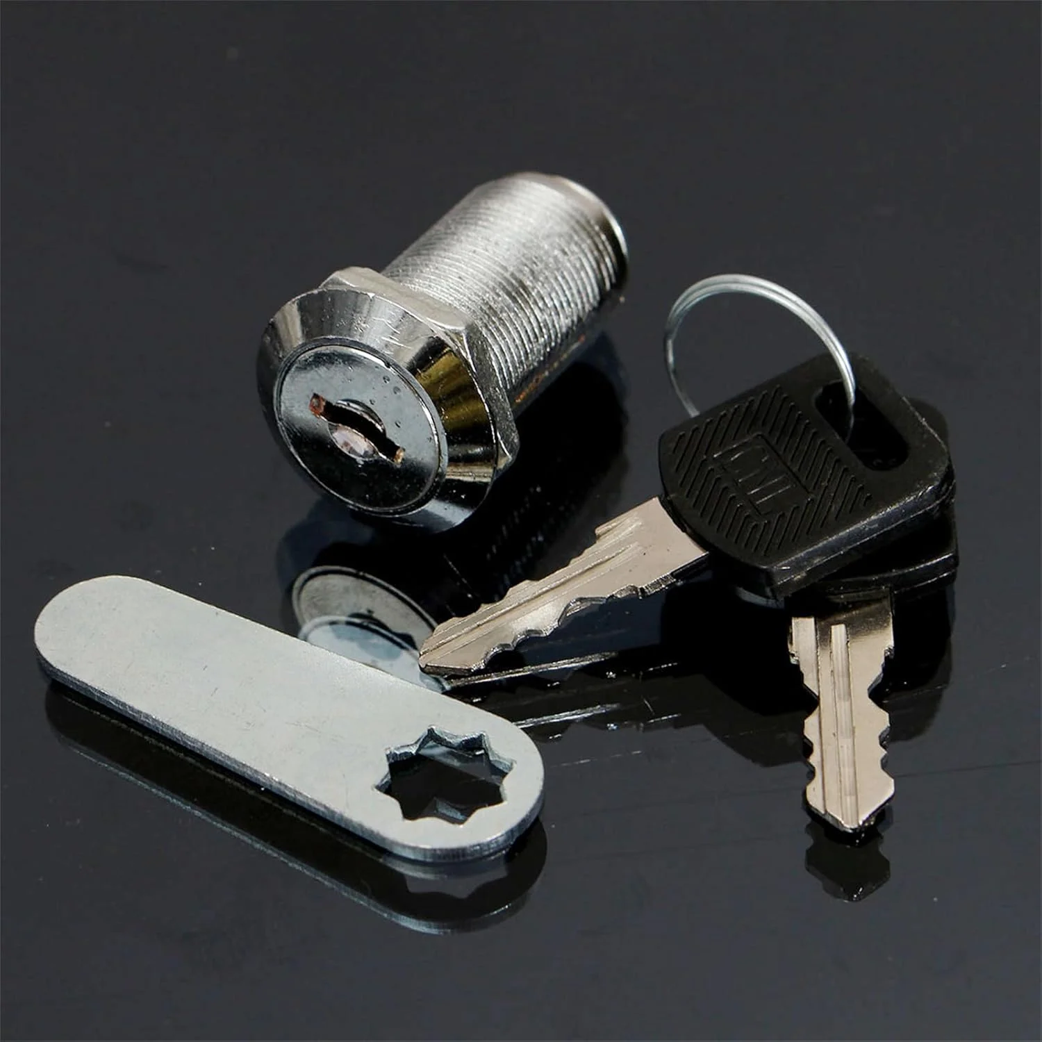 قفل کابینت Qimopi با کلید، قفل کشو کمد صندوق پستی، نقره ای (30 میلی متر)