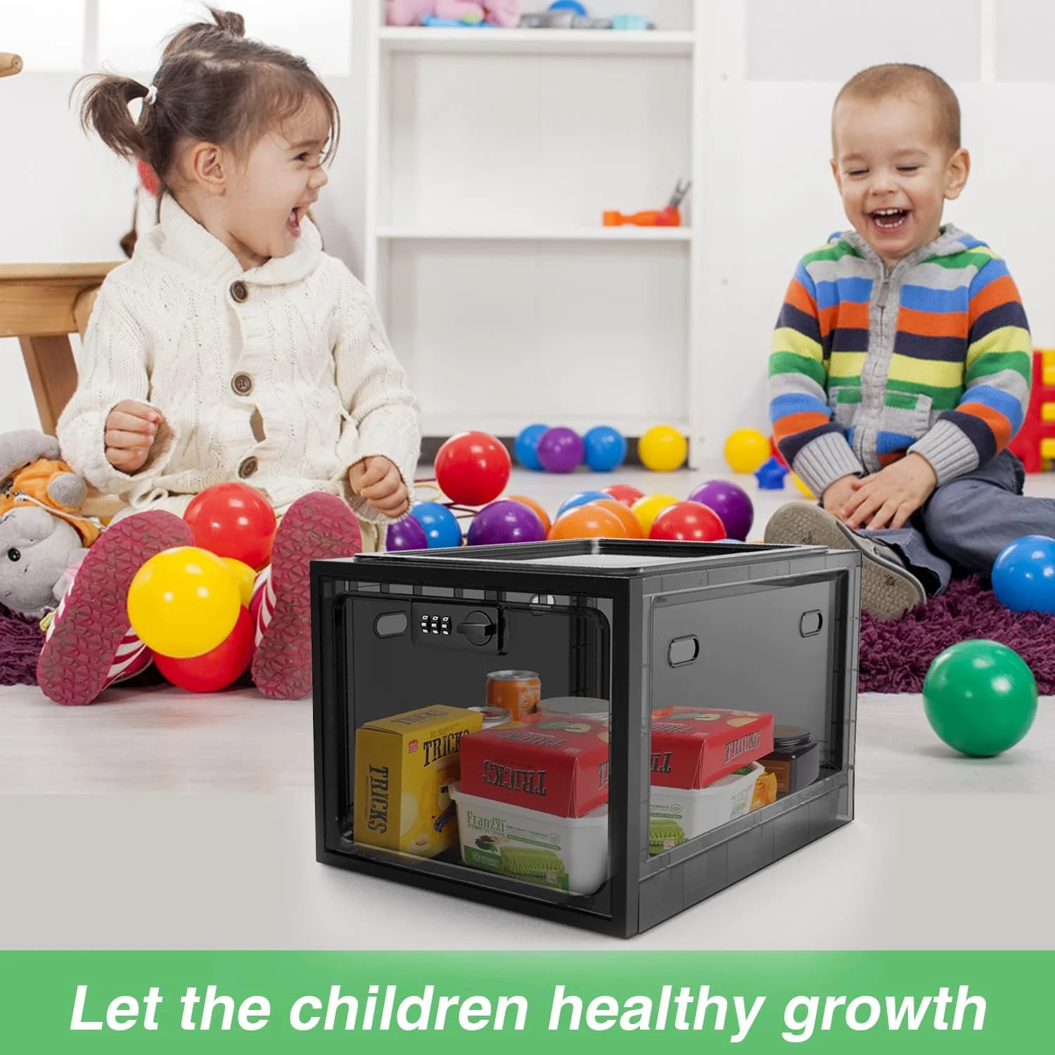 جعبه قفل دار یخچال با قفل ترکیبی فلزی - جعبه قفل شونده برای قفل کردن ظرف غذای میان وعده، کابینت دارویی قفل دار، جعبه دارویی، جعبه قرص، زندان تلفن و آیپد، خانه، دفاتر، کلینیک ها و مدارس