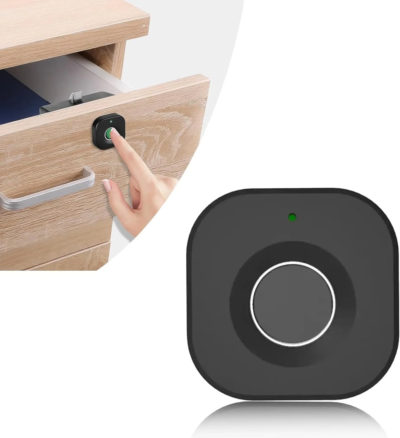 قفل کابینت اثر انگشتی Measure DIGI – قفل هوشمند کمد با کنترل از طریق اپلیکیشن، بلوتوث، کد و کلید اضطراری | قفل هوشمند امن برای خانه، دفتر و کشوها