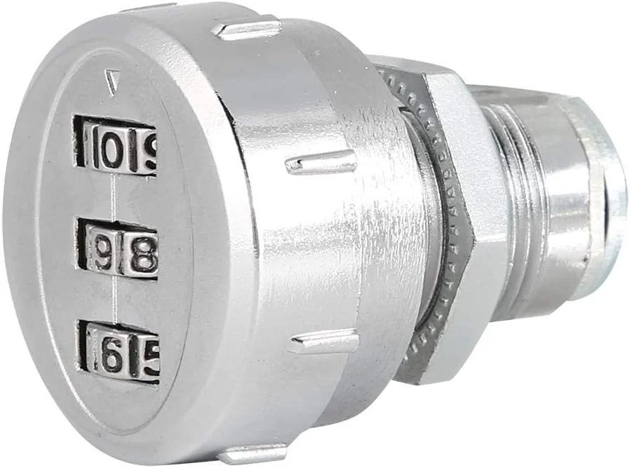 قفل رمزدار 3 رقمی مکانیکی برای کابینت، کروم 20 میلی متر، امنیت بالا، آلیاژ روی، طراحی بدون کلید برای صندوق پستی، کمد، جاکفشی، کابینت چوبی، کمدهای پرسنلی قفل رمزدار 3 رقمی مکانیکی برای کابینت، کروم 20 میلی متر، امنیت بالا، آلیاژ روی، طراحی بدون کلید برای صندوق پستی، کمد، جاکفشی، کابینت چوبی، کمدهای پرسنلی