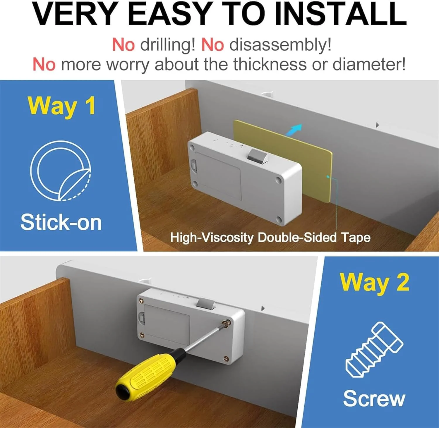 قفل هوشمند کابینت مخفی MOTIM، قفل ایمنی کودک بلوتوثی RFID بدون کلید الکترونیکی DIY برای مبلمان مخفی، کابینت مشروب، کمد، کشو، قفسه