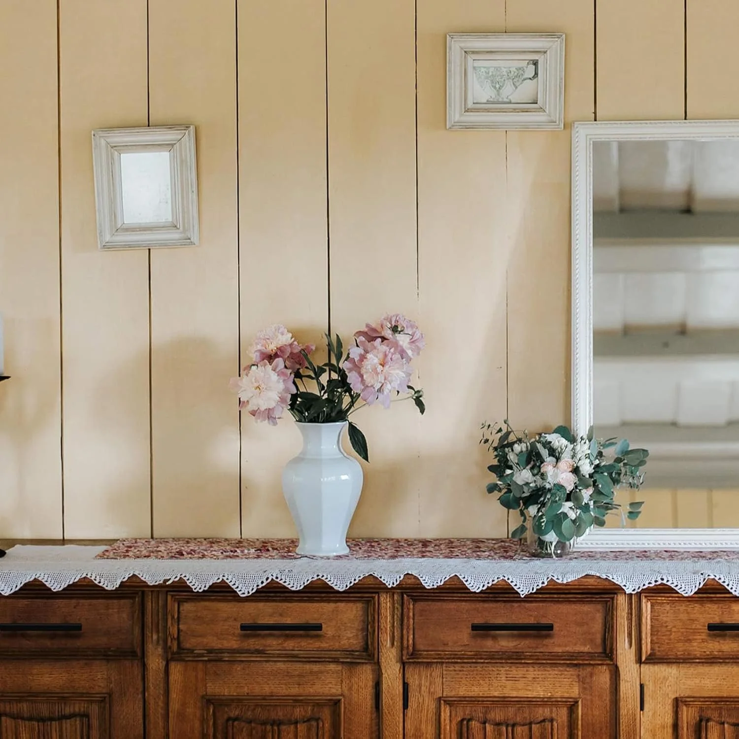 دستگیره کابینت 10 عددی، دستگیره کشو آشپزخانه طول 13 سانتی متر، فاصله مرکز سوراخ 7.6 سانتی متر، مشکی مات