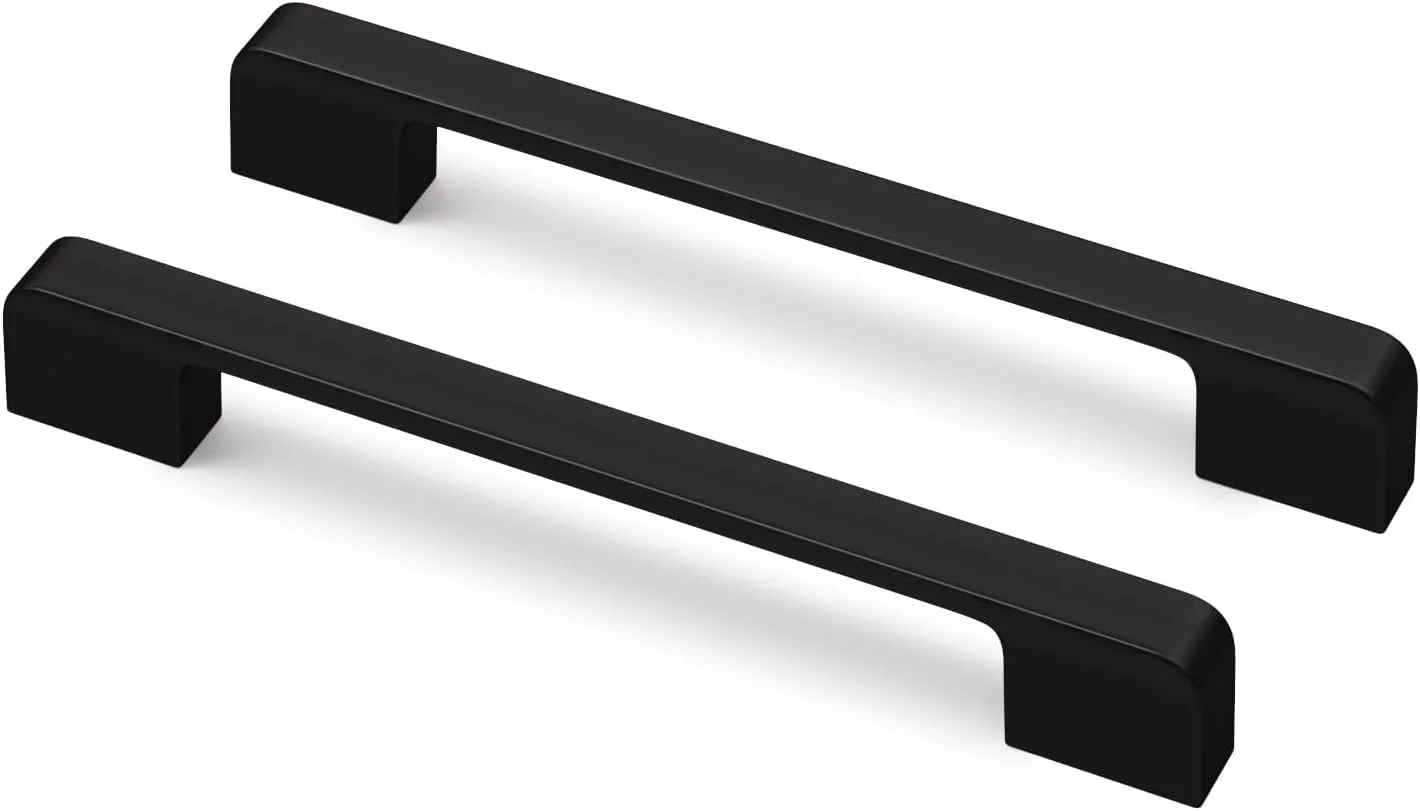 دستگیره کابینت آشپزخانه 200 میلی متری 4basix - دستگیره های مدرن کشو و دستگیره های کمد، دستگیره های فلزی شیک برای کابینت ها، کشوها، کمد لباس - بسته 4 عددی