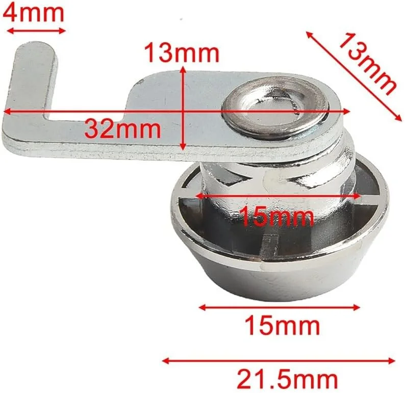 قفل صندوق پستی، قفل جعبه نامه، قفل کشو، قفل جعبه ابزار، قفل امنیتی با 2 کلید، برای قفل کردن درب کابینت کمد