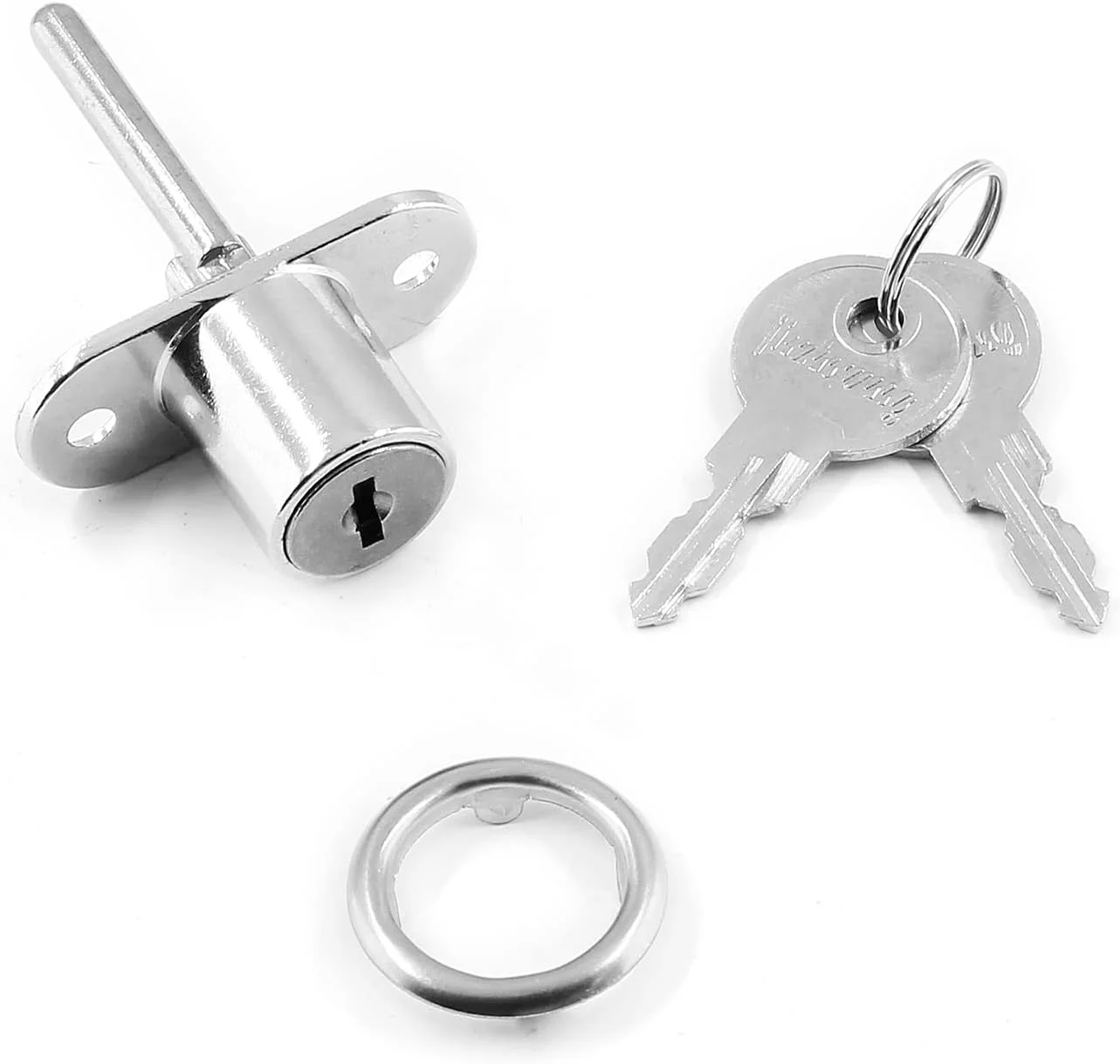 قفل کشو LDEXIN بسته 3 عددی، قفل کابینت با کلید آلیاژ روی برای کمد مبلمان ویترین با 2 کلید قطر سیلندر 3/4 اینچ (19 میلی متر)