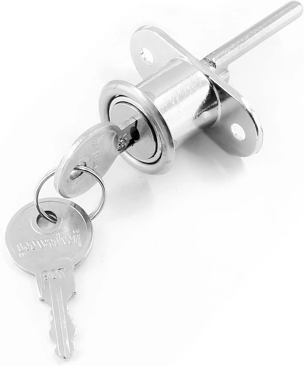 قفل کشو LDEXIN بسته 3 عددی، قفل کابینت با کلید آلیاژ روی برای کمد مبلمان ویترین با 2 کلید قطر سیلندر 3/4 اینچ (19 میلی متر)