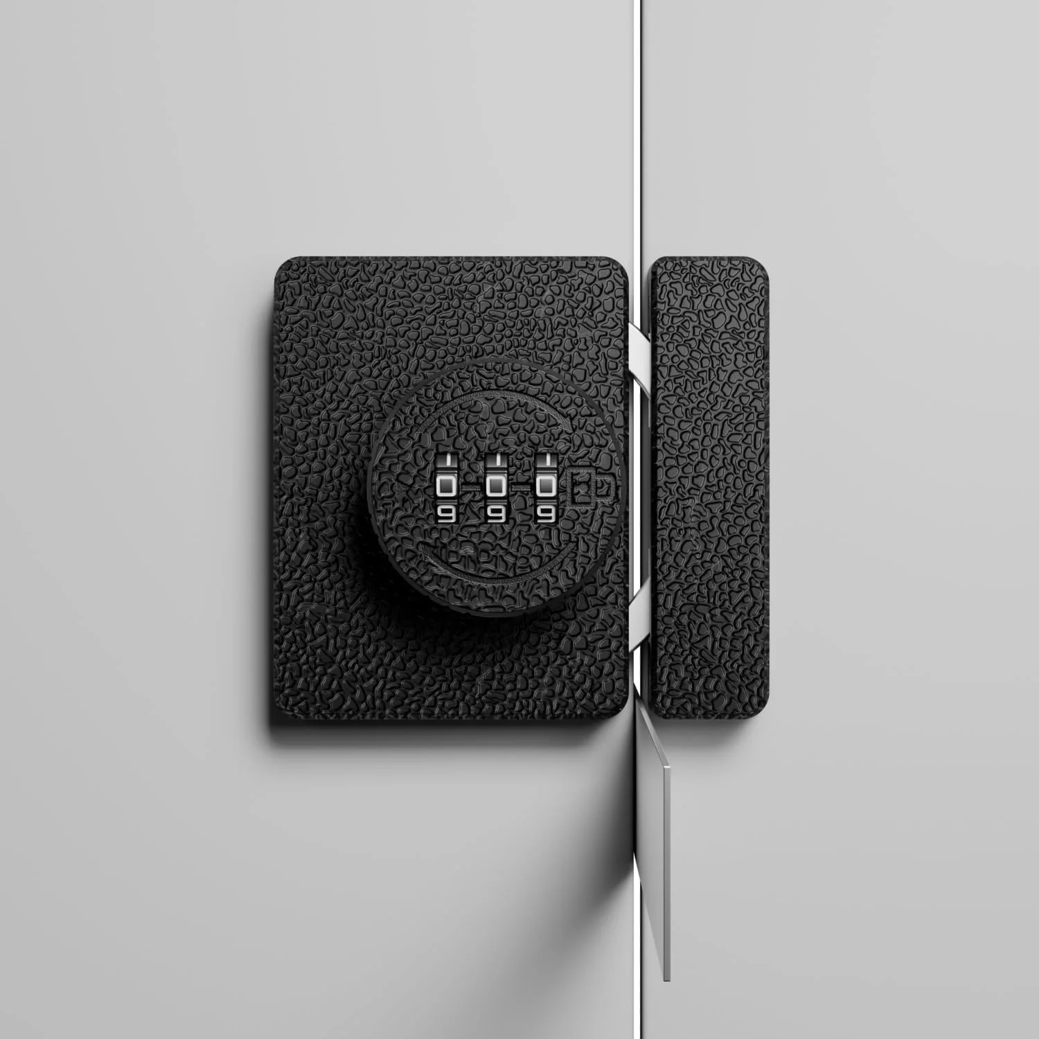 قفل کابینت بدون کلید Azonee برای درب های چرخشی/کشویی، کمد، قفسه، جعبه چوبی، قفل قلاب دار، رمز 3 رقمی (مشکی، 180 درجه)