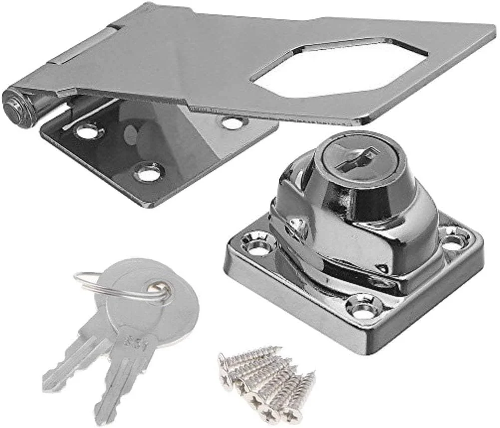 قفل درب خزنه، قفل سگکی گیره ای، قفل کشو کمد، قفل سگکی درب کمد خانگی از سوراخ