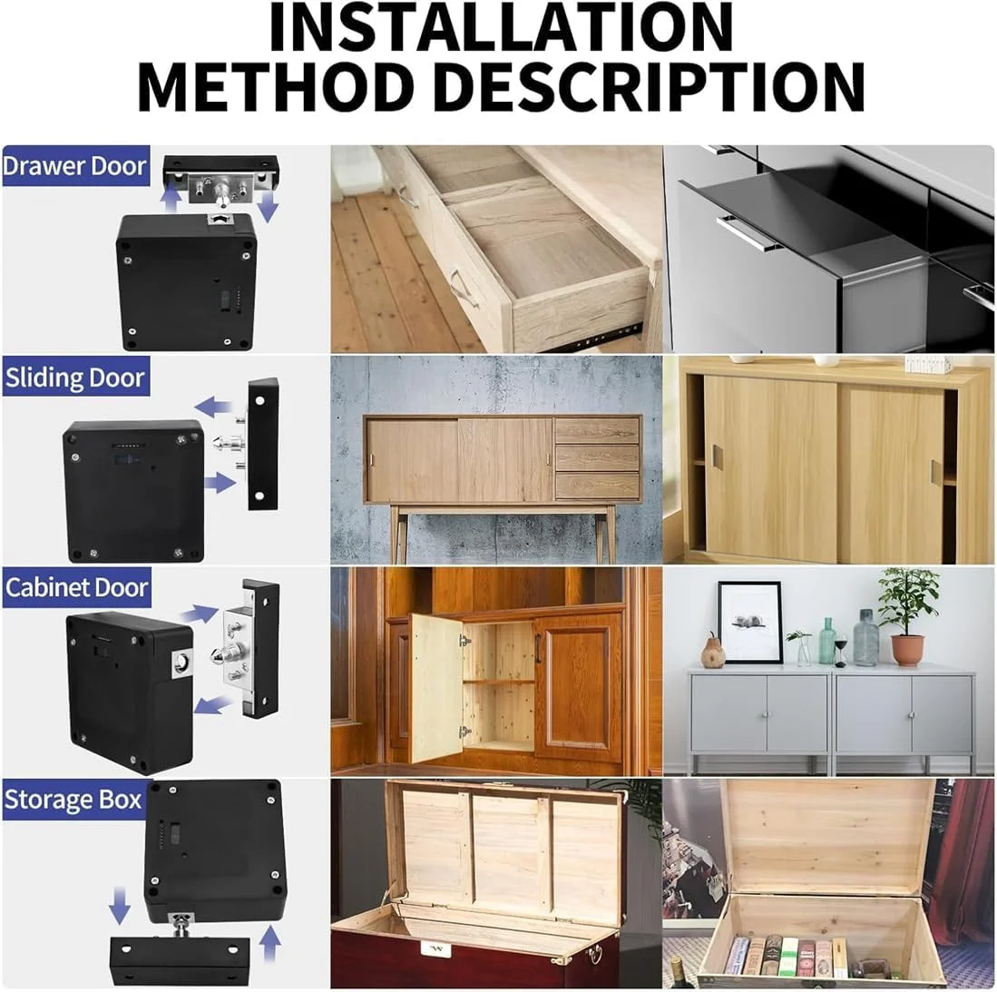 قفل کشوی بدون سوراخکاری KWSLIN، قفل الکترونیکی کابینت، قفل کارتی مخفی کابینت، تغذیه با باتری، قفل هوشمند کارتی IC مناسب برای کمد خانه و محل کار، جالباسی، کشو، مشکی قفل کشوی بدون سوراخکاری KWSLIN، قفل الکترونیکی کابینت، قفل کارتی مخفی کابینت، تغذیه با باتری، قفل هوشمند کارتی IC مناسب برای کمد خانه و محل کار، جالباسی، کشو، مشکی