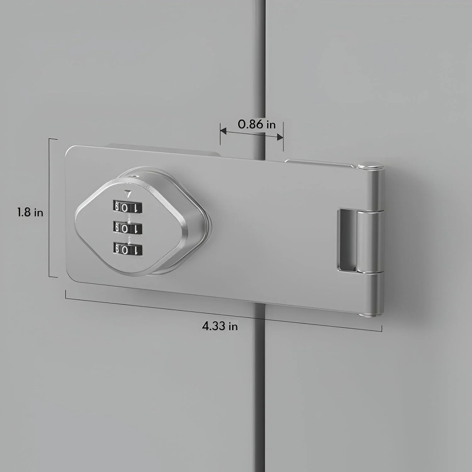 قفل ترکیبی بدون کلید، قفل ترکیبی 3 رقمی برای درب کابینت - قفل زبانه چرخشی با رمز عبور - قفل زبانه درب کابینت آلیاژ روی برای کشوهای آشپزخانه، کابینت ها، کمد (نقره ای)