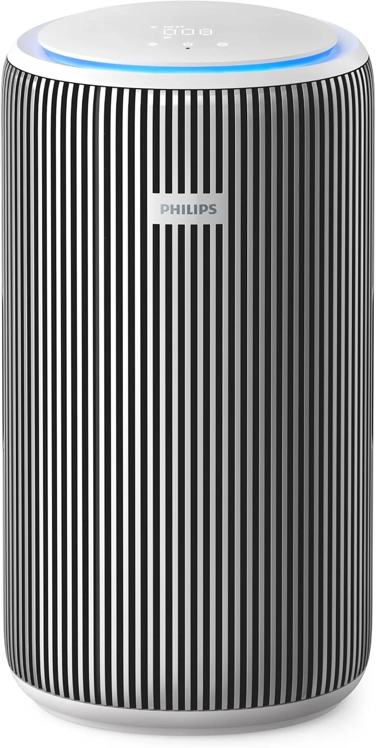 دستگاه تصفیه هوای هوشمند فیلیپس PureProtect سری 3200 - 135 متر مربع، HEPA، کربن فعال، 5 سرعت، حالت خواب، قفل کودک، اتصال به تلفن های هوشمند، نقره ای/سفید - AC3220/10