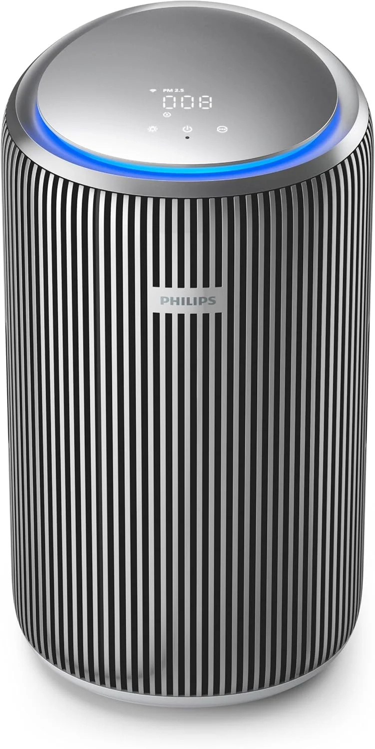 دستگاه تصفیه هوای هوشمند فیلیپس PureProtect سری 4200 - مناسب برای اتاق‌هایی تا 156 متر مربع، دارای فیلتر HEPA، کربن فعال، 5 سرعت، حالت خواب، قفل کودک، اتصال به برنامه Air+، نقره‌ای سوپرنوا - AC4220/12
