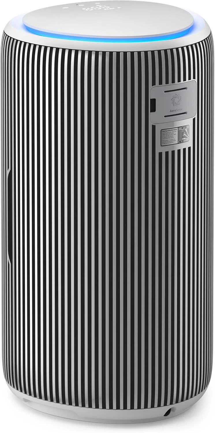 دستگاه تصفیه هوای هوشمند فیلیپس PureProtect سری 3200 - 135 متر مربع، HEPA، کربن فعال، 5 سرعت، حالت خواب، قفل کودک، اتصال به تلفن های هوشمند، نقره ای/سفید - AC3220/10