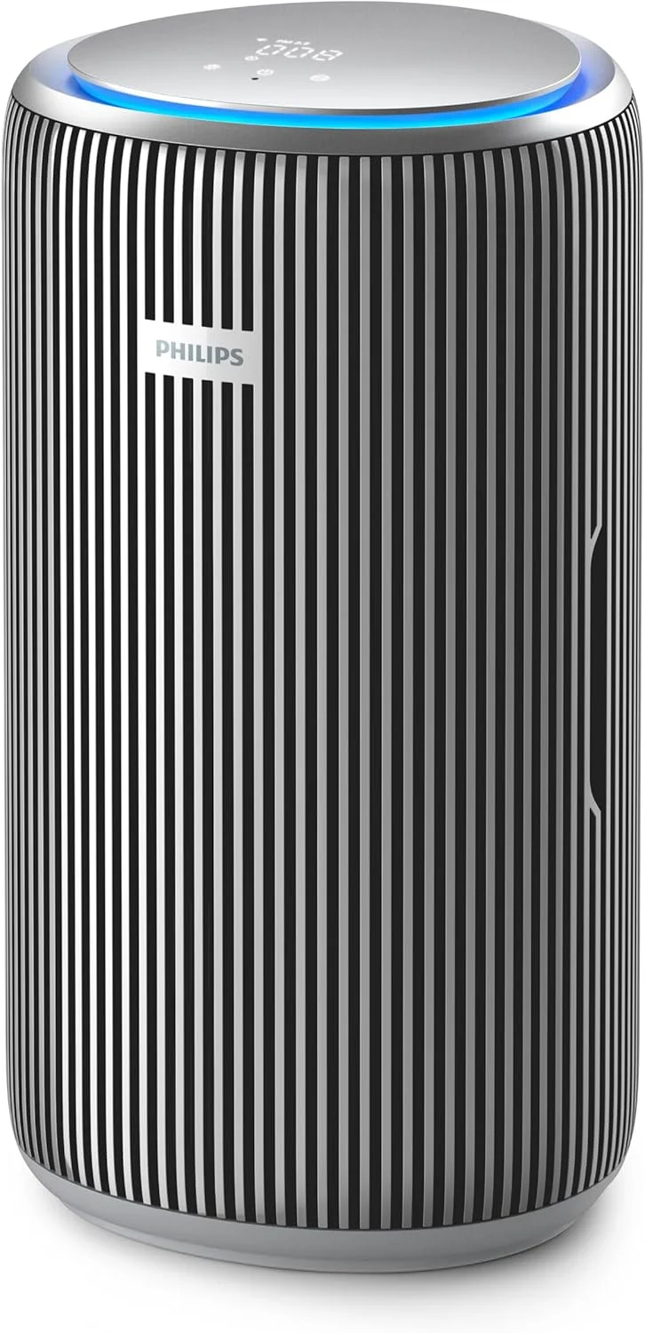 دستگاه تصفیه هوای هوشمند فیلیپس PureProtect سری 4200 - مناسب برای اتاق‌هایی تا 156 متر مربع، دارای فیلتر HEPA، کربن فعال، 5 سرعت، حالت خواب، قفل کودک، اتصال به برنامه Air+، نقره‌ای سوپرنوا - AC4220/12