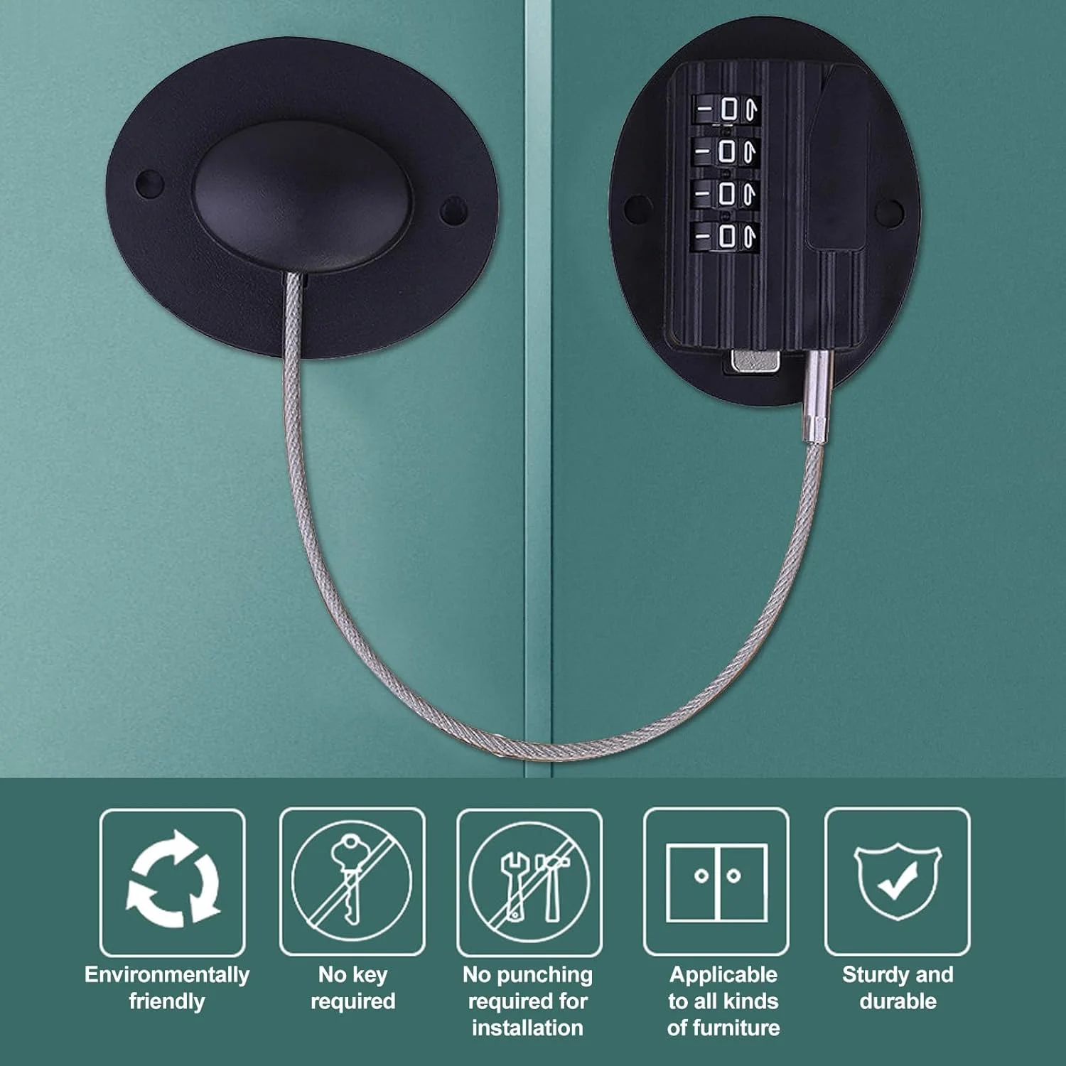 قفل یخچال GmwyCzV با رمز عبور، قفل های ایمنی بدون نیاز به سوراخ کاری، قفل یخچال با برچسب، قفل کشوی کودک، یخچال کابینتی (مشکی)