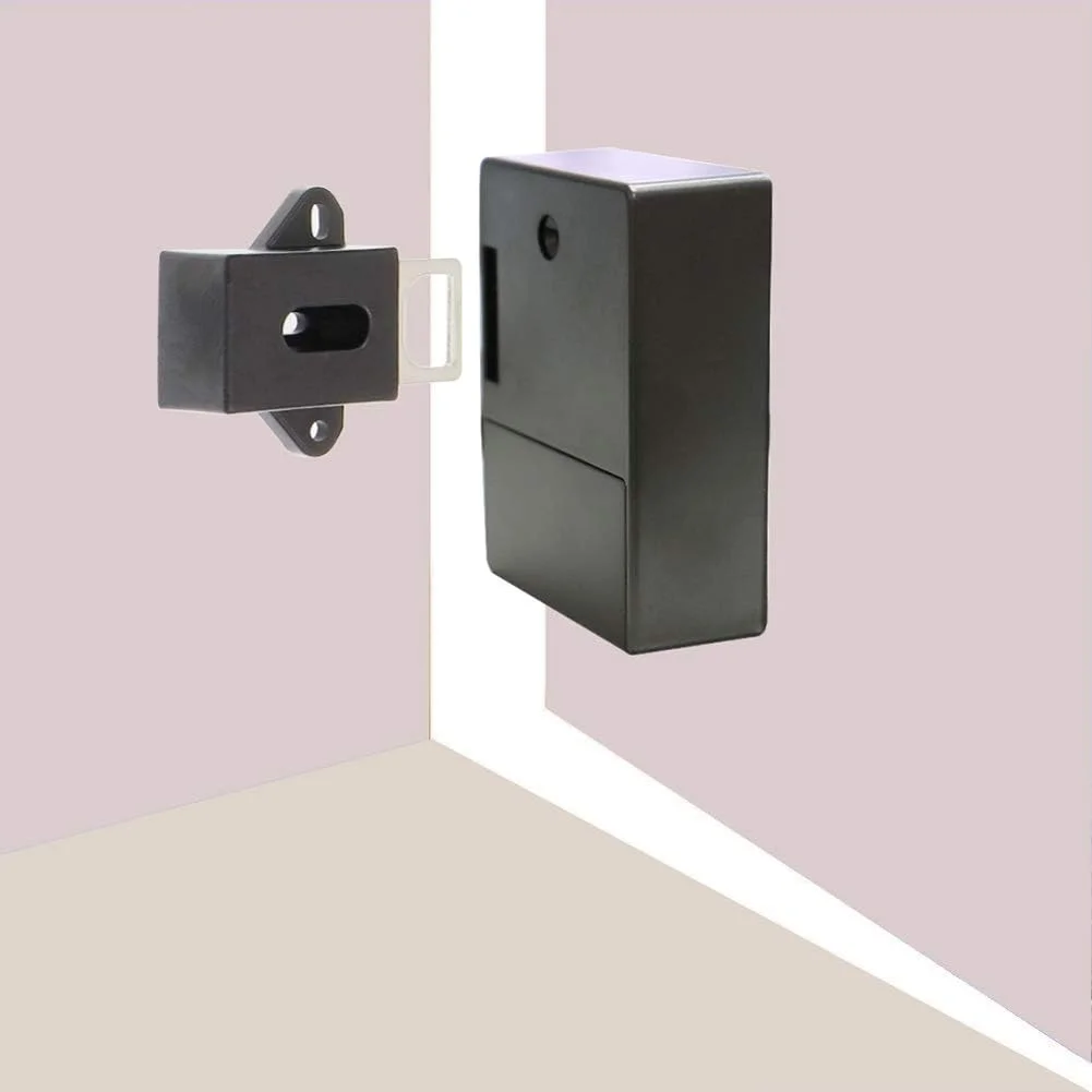 قفل الکترونیکی کابینت RFID ETEKJOY، مخفی، مناسب برای کابینت چوبی، کمد و کشو (مشکی)