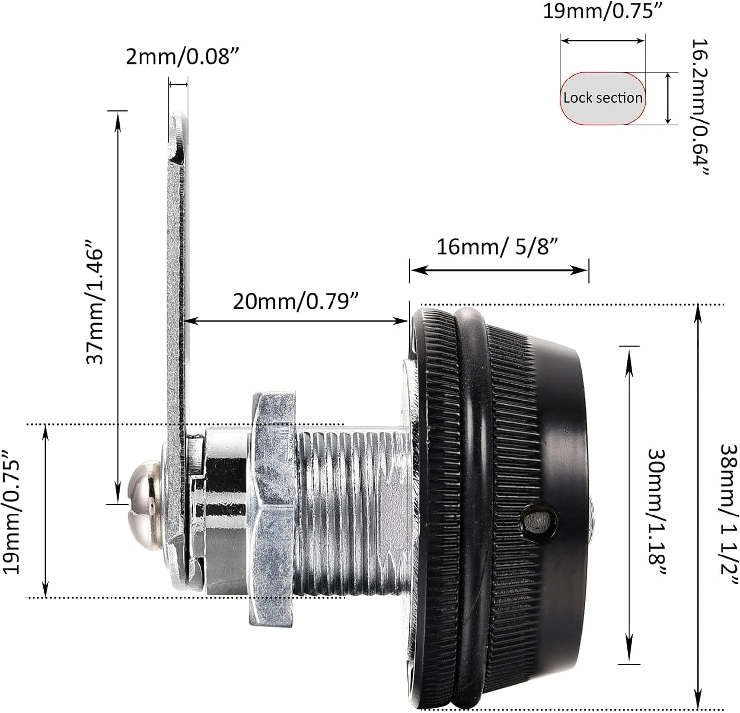 قفل رمزی کابینت Emapoy، بسته 3 عددی، قفل با رمز عبور با سیلندر و روکش کروم، قفل های امنیتی برای کابینت، کشوی پرونده، صندوق پستی