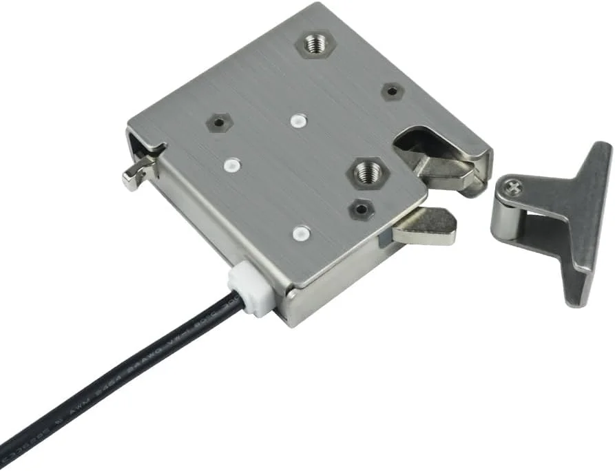 زبانه چرخشی الکترونیکی فشاری برای بستن، قفل مجدد خودکار، با میکروسوئیچ وضعیت زبانه، کانکتور غیر مهر و موم شده، قفل الکتریکی برای کشو کابینت کمد