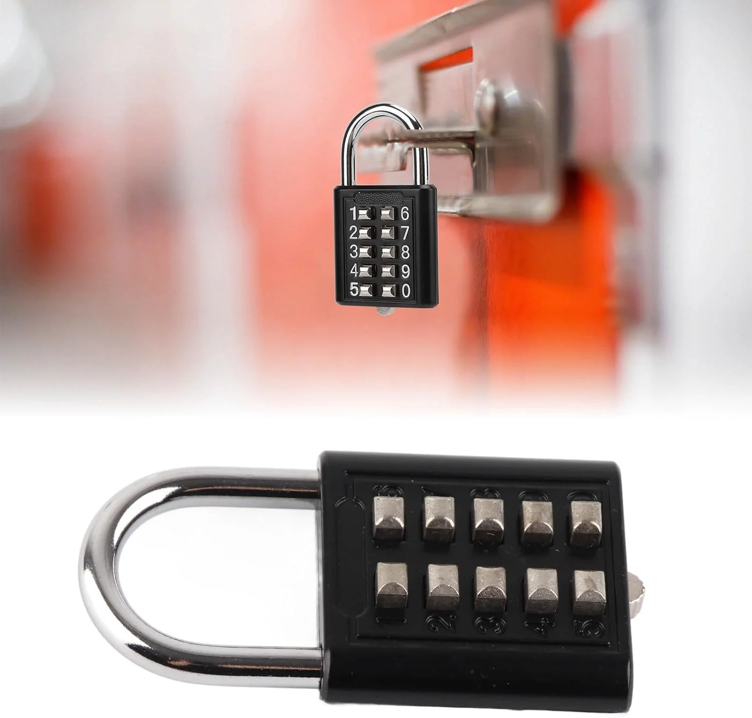 قفل ترکیبی Depisuta، قفل ضد آب 10 رقمی مناسب برای کمدهای ورزشی مدرسه، حصار، جعبه ابزار، کیف، کابینت و انبار