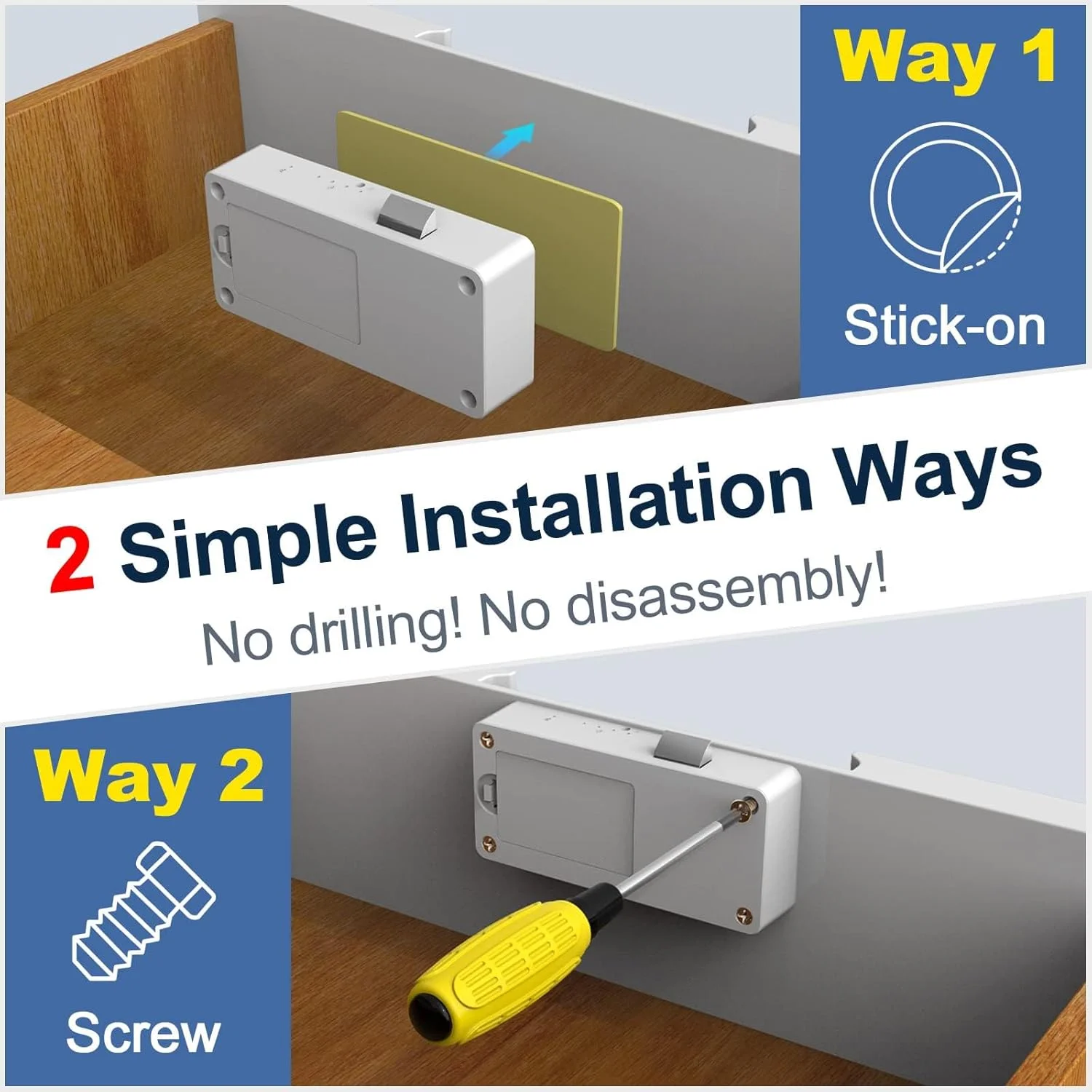 قفل هوشمند کابینت، قفل ایمنی کودک بلوتوثی بدون کلید الکترونیکی RFID برای مبلمان مخفی، کابینت مشروبات الکلی، قفسه، کشو، کمد