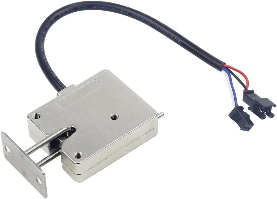 زبانه چرخشی برقی، قفل سلونوئیدی کمدهای کنترل الکترومغناطیسی، قفل کشوی کابینت DC 12V، قفل پیچ برقی کوچک آلیاژ روی برای درب کابینت کوچک