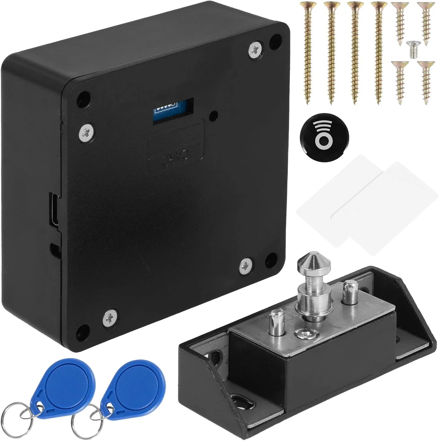 قفل کابینت مخفی RFID قفل مغناطیسی برقی با 2 کارت RFID قفل کابینت NFC قابل برنامه ریزی برای کابینت ها، کشوها، کمدهای شخصی، گاوصندوق ها