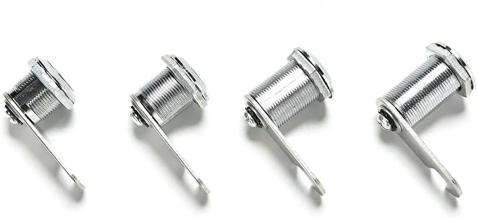 قفل کمکی کمد، 1 ست قفل استوانه ای بادامکی، قفل های امنیتی درب کمد، صندوق پستی، کشو، کابینت، قفل مبلمان، به همراه کلیدهای پلاستیکی (سایز: 20 میلی متر)