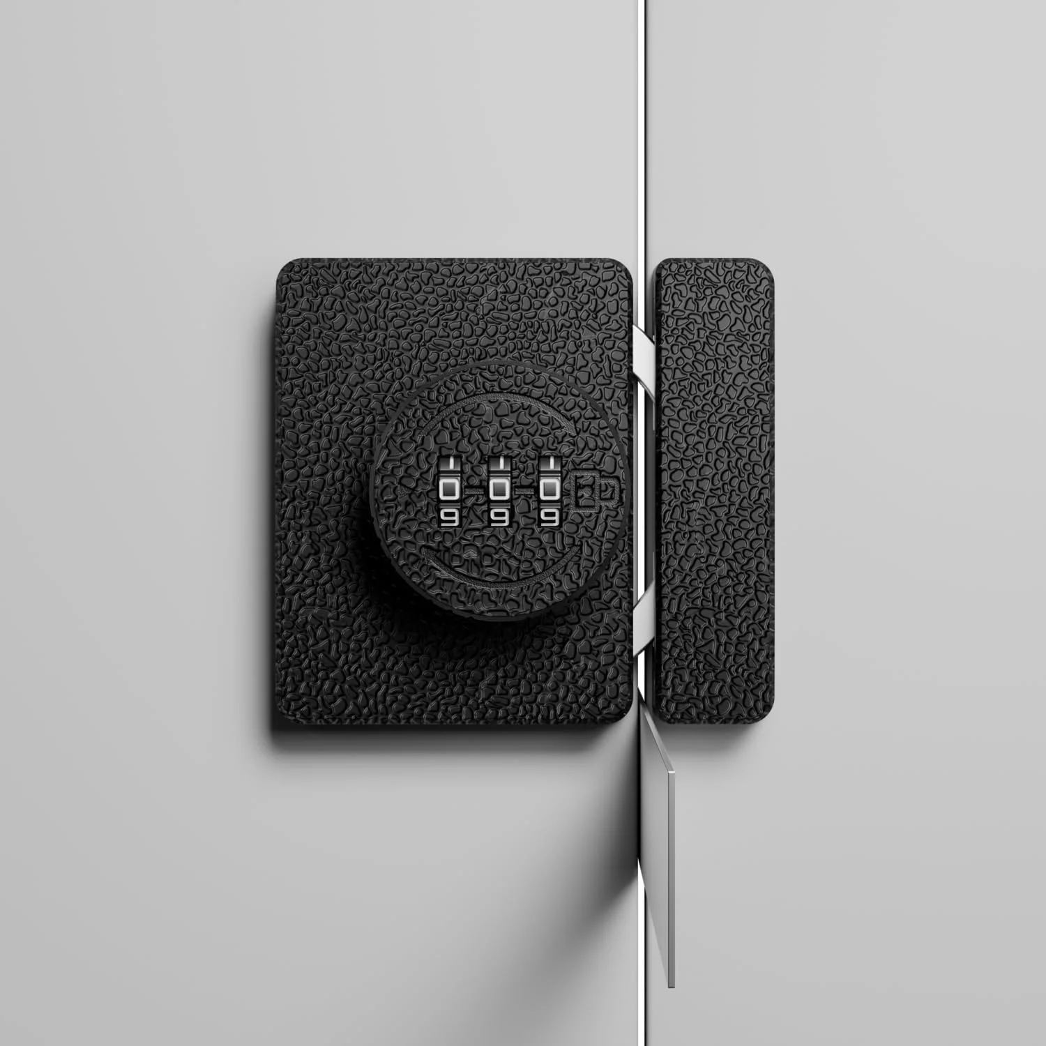 قفل کابینت بدون کلید Defsedar با رمز 3 رقمی برای درب های چرخشی/کشویی، کشو، کمد، قفسه، جعبه چوبی، قفل قلاب دار (مشکی، 180 درجه)