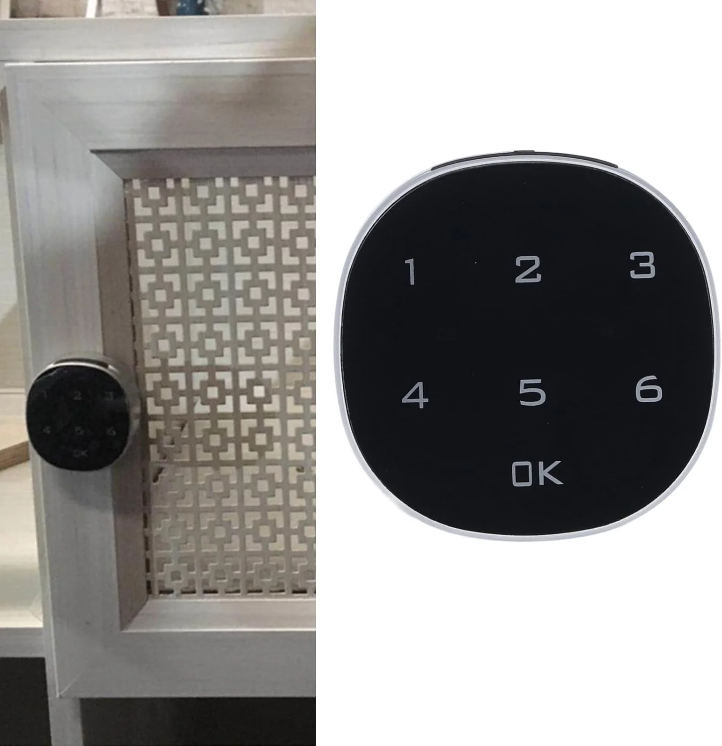 قفل رمز الکترونیکی Sorandy، قفل ترکیبی دیجیتال آلیاژ روی، دستگیره هوشمند برای کشو کابینت، صندوق پستی، قفسه نگهداری پرونده، نصب آسان (L20)