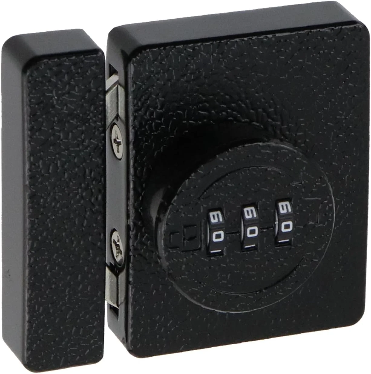 قفل کابینت بدون کلید Risbay، قفل ترکیبی 3 رقمی مکانیکی آلیاژ روی، قفل 180 درجه برای درب های چرخشی/کشویی، کشو، کمد، قفسه، جعبه چوبی، قفل قلاب دار، مشکی