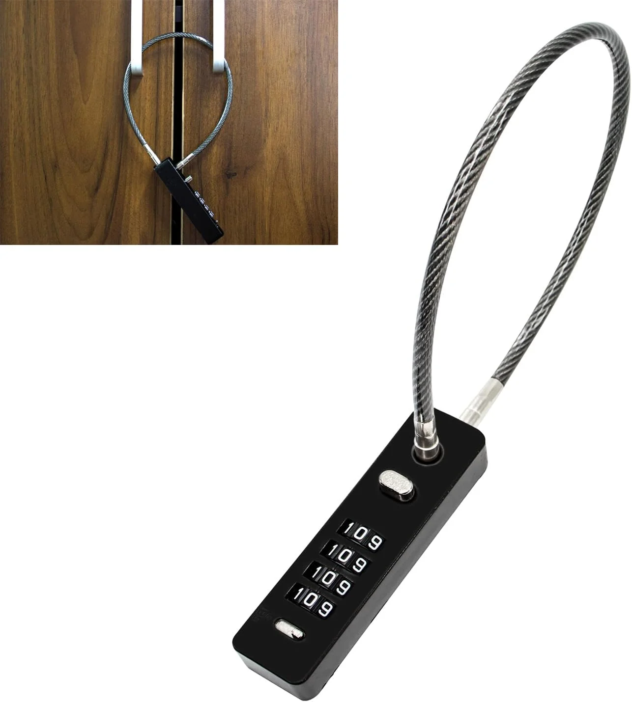 قفل کابلی ترکیبی بولیوی، قفل چمدان کابلی فولادی امنیتی ضد آب با کد قابل تنظیم، قفل کابلی فولادی بافته شده ضد سرقت برای دوچرخه، کمد، کابینت پرونده، حصارهای کوچک