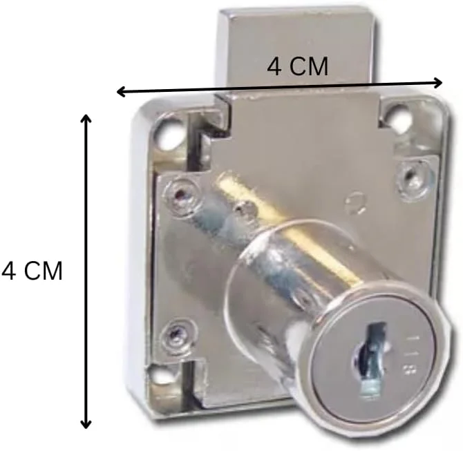 قفل کشو کابینت روکش کروم با کلید - سخت افزار درب قفل مبلمان ایمن برای میز، کمد لباس و کابینت - KYLAQ (2)