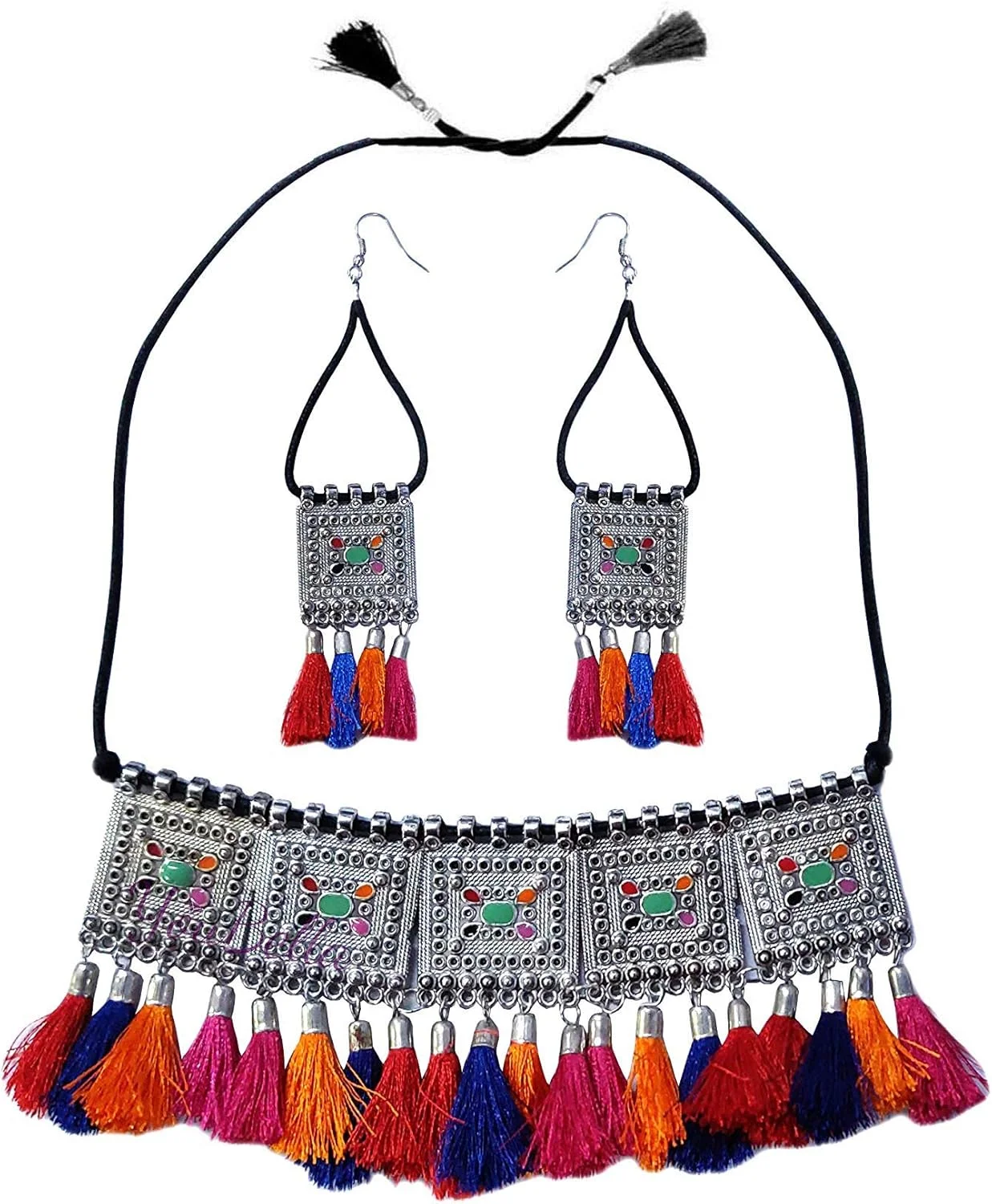 ست گردنبند و گوشواره زنانه آلیاژ برنج YouBella، فلزی