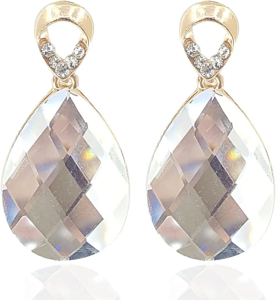 گوشواره های میخی طلایی زنانه یوولا، مناسب برای مهمانی و مجالس (سفید) (YBEAR_31352)