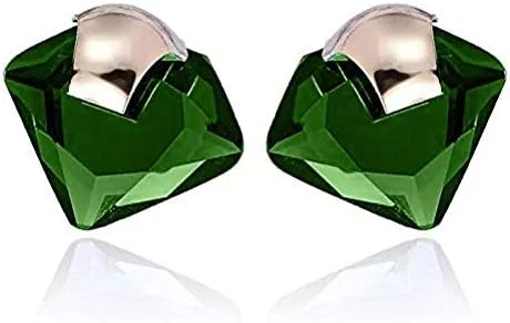 گوشواره های میخی طلایی زنانه یوتبلا، مناسب برای مهمانی (سبز) (YBEAR_32080)