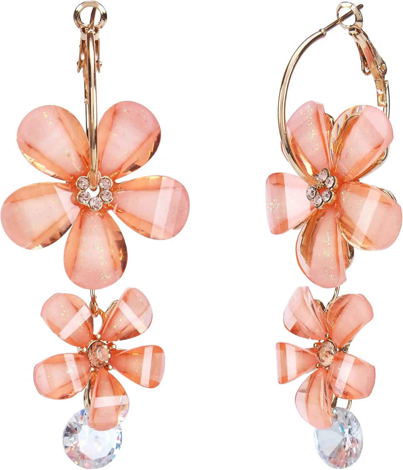 گوشواره زنانه یوتبلا جواهرات، گوشواره کریستالی برای دختران و زنان (قهوه ای) گوشواره زنانه یوتبلا جواهرات، گوشواره کریستالی برای دختران و زنان (قهوه ای)