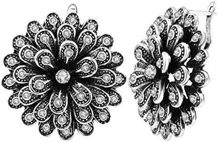 گوشواره های شیک و مد روز Youbella، گوشواره های میخی آبکاری شده نقره ای برای زنان (نقره ای) (ybear_32688)