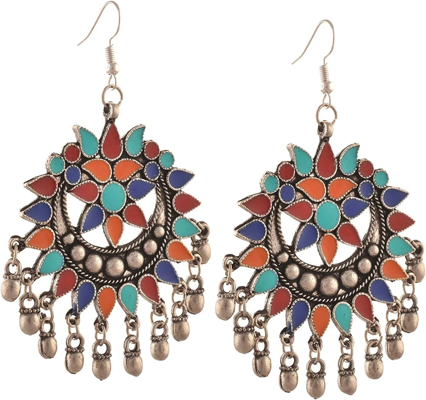 گوشواره های قبیله ای افغانی اکسید شده YouBella Jewellery برای دختران و زنان