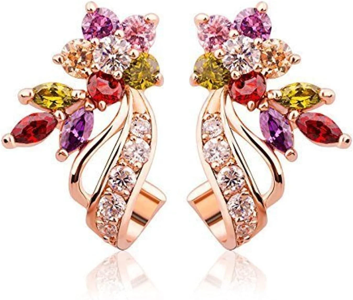 یوBella گوشواره های آویز طلایی رنگ مجلسی شیک زنانه (چند رنگ) (YBEAR_31127D)