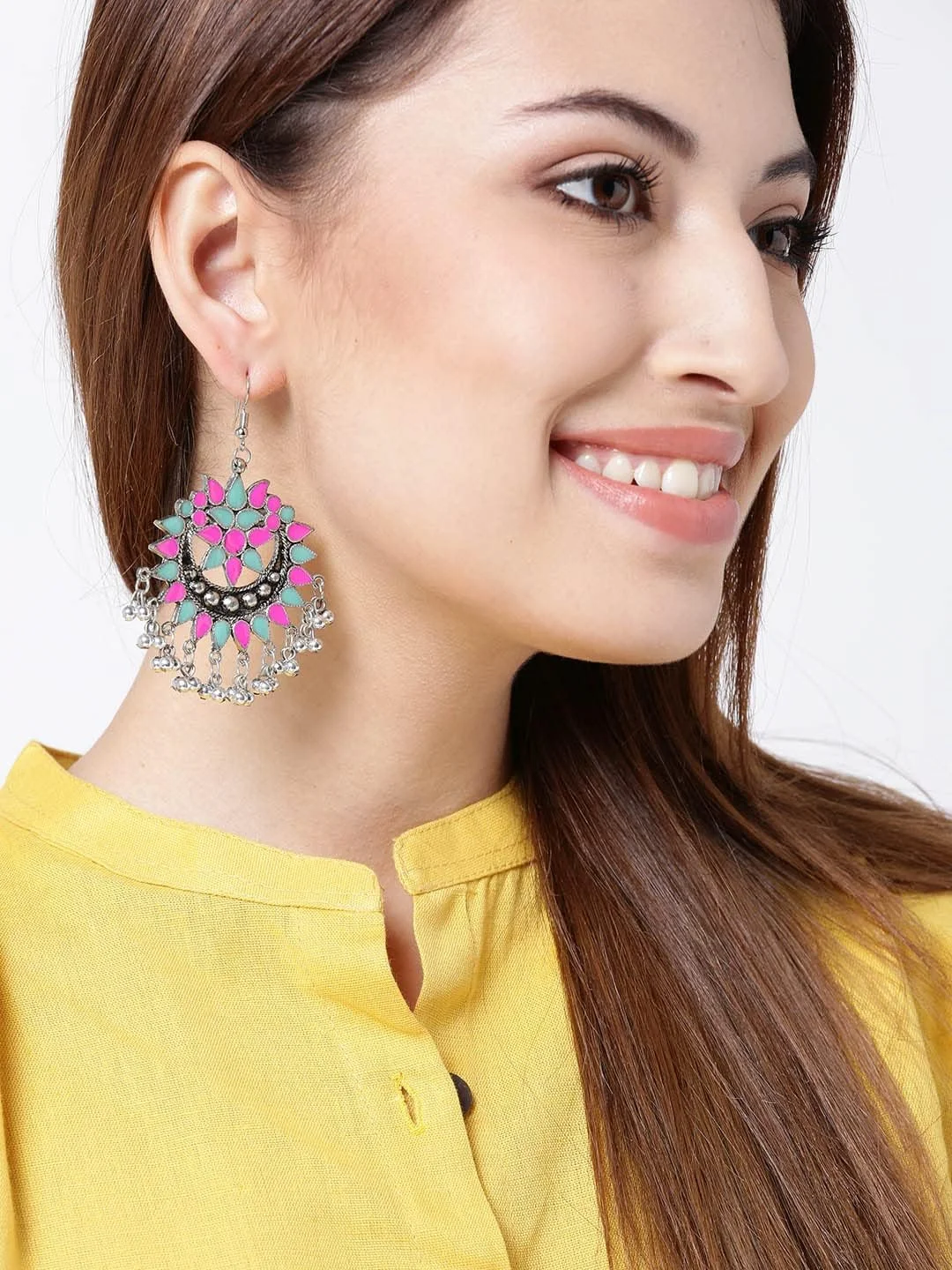 گوشواره های قبیله ای افغانی اکسید شده YouBella Jewellery برای دختران و زنان