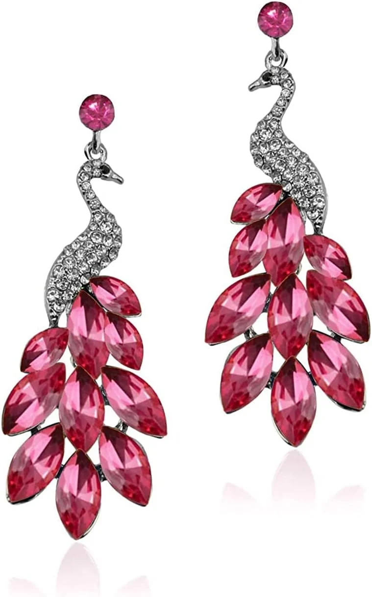 گوشواره های طاووسی زیرکون سوئیسی AAA یووبلا، آبکاری نقره، نگین اتمی، مناسب برای مهمانی و استفاده روزمره، فشن و شیک، مخصوص دختران و زنان گوشواره های طاووسی زیرکون سوئیسی AAA یووبلا، آبکاری نقره، نگین اتمی، مناسب برای مهمانی و استفاده روزمره، فشن و شیک، مخصوص دختران و زنان